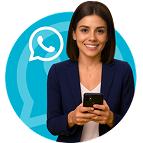 Bê com o símbolo do WhatsApp Bê com o símbolo do WhatsApp